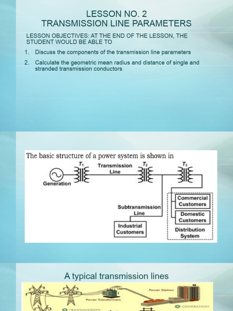 Transmission Line Parameters Explained | PDF | Electric Power ...