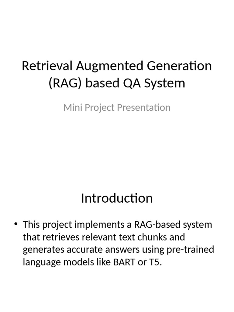 Rag Qa Mini Project | PDF