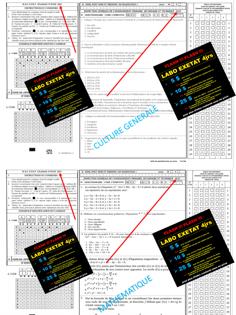 Items Exetat 2025 Serie 1 | PDF