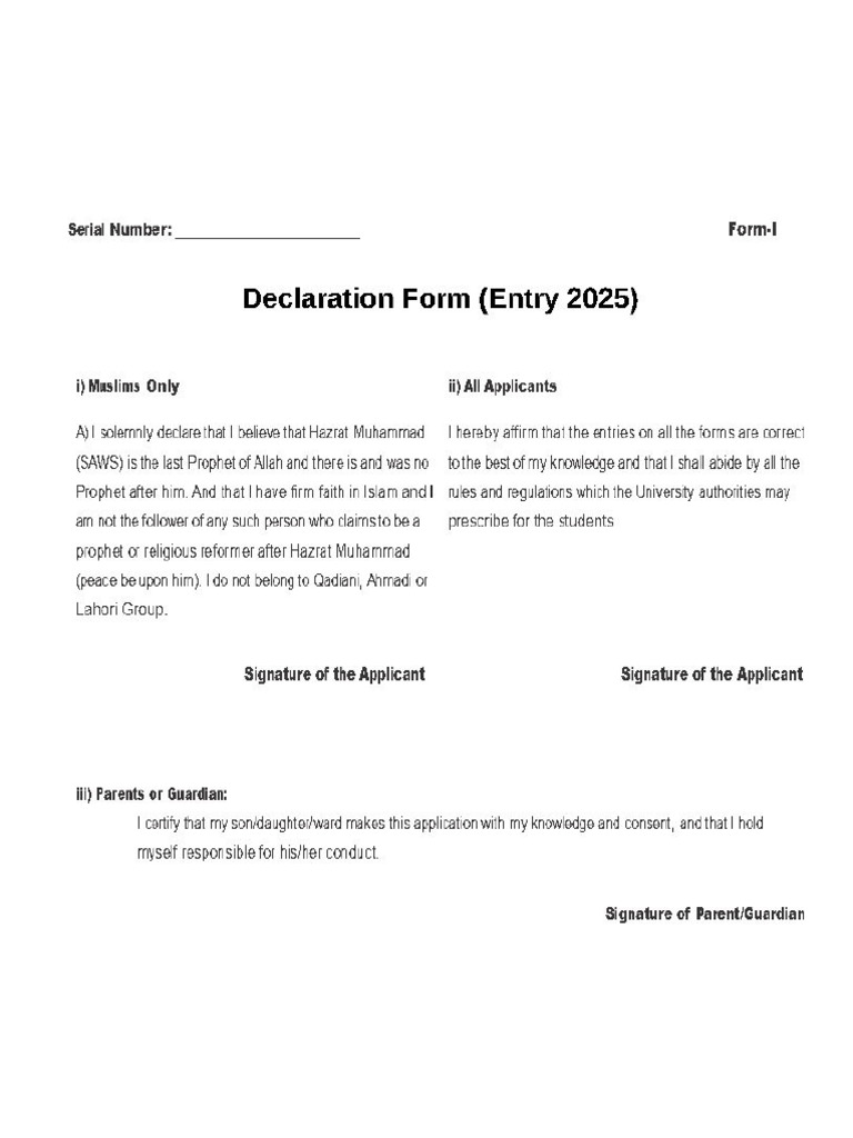 Declaration | PDF