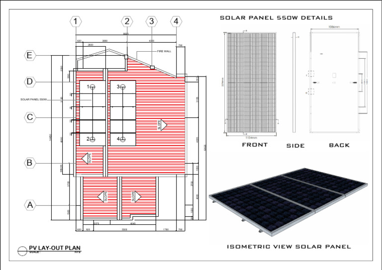Solar Panel 550W Layout and Details | PDF | Renewable Energy ...