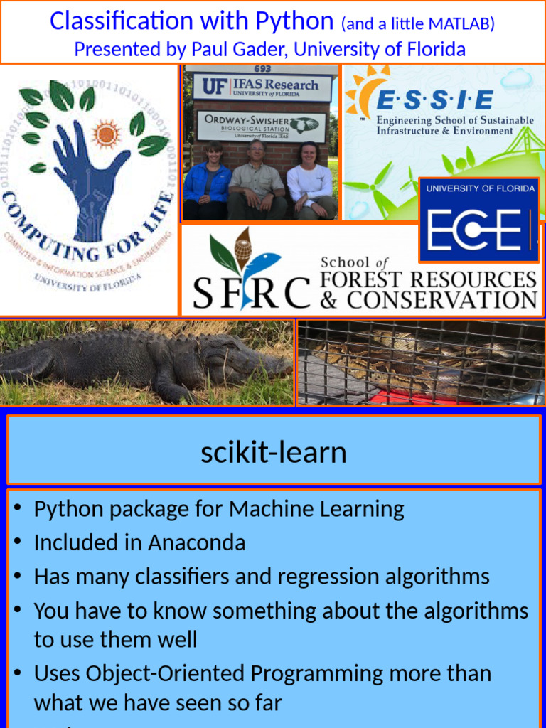 Paul Gader Classification 3 Scikit NEONDIJune 2017 | PDF | Support ...