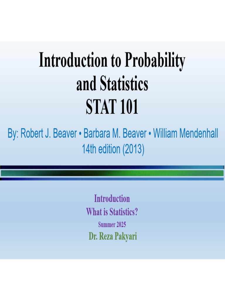 Ch00 Introduction What Is Statistics | PDF | Statistics | Statistical ...