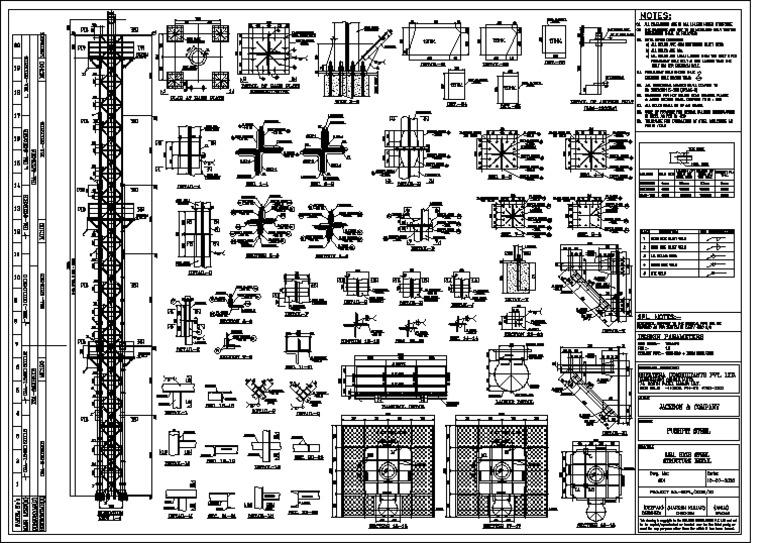 30.0mtr High Steel Structure Detail s01 | PDF