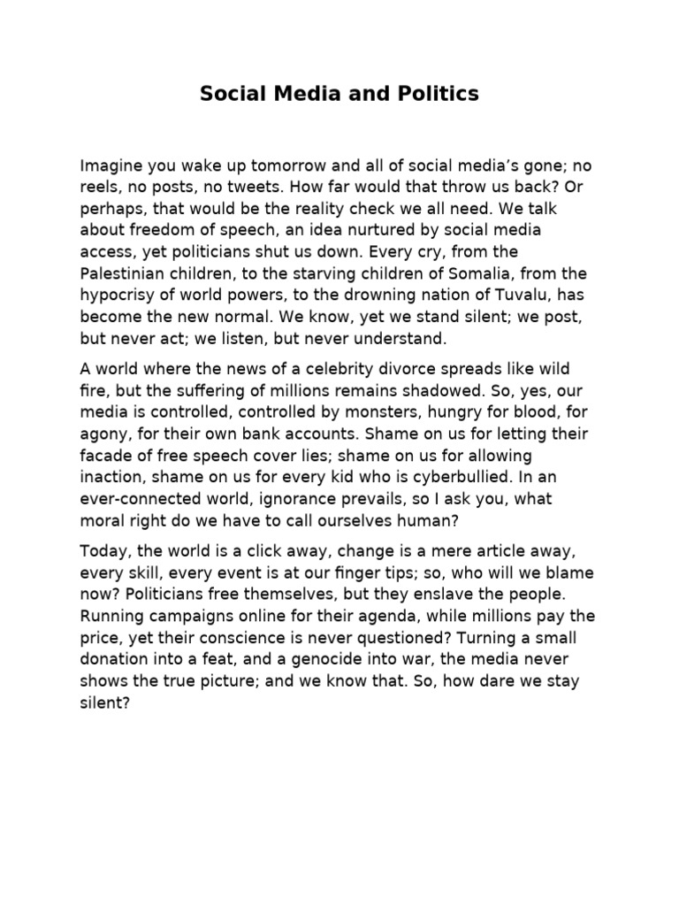 Impact of Social Media on Politics | PDF