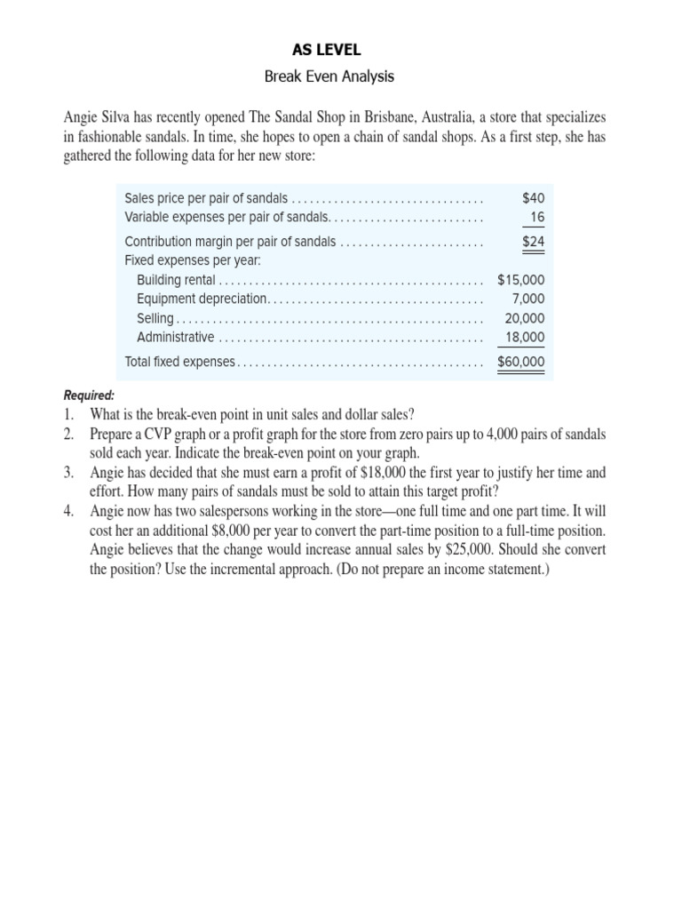 BEP AS Example | PDF