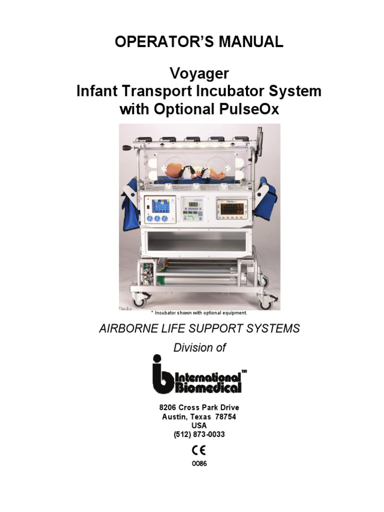 PM - C-164235 - International Biomedical (Airbone) + Stryker - Incubator,  Infant, Transport, Inter Hospital | PDF | Valve | Equipment
