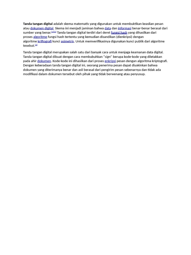 Tanda Tangan Digital: Keaslian Data Terjamin | PDF