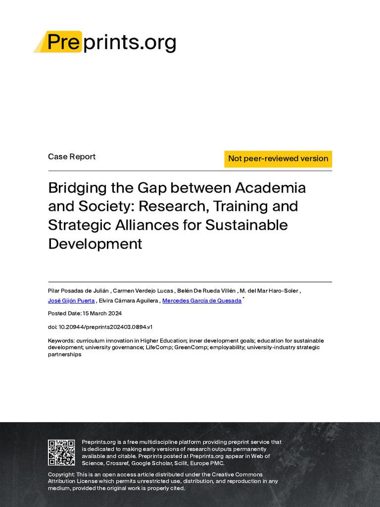 Bridging The Gap Between Academia and Society Rese | PDF ...