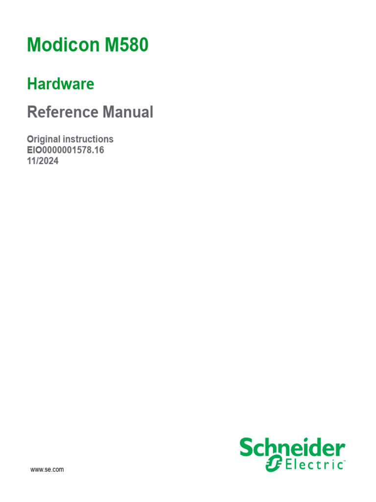 Modicon M580 Hardware Manual | PDF | Programmable Logic Controller ...