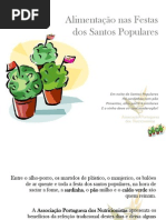 Alimentação nas festas dos santos populares