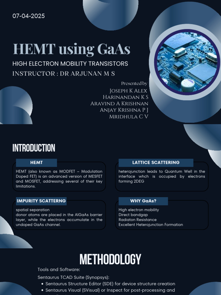 GaAs HEMT Simulation and Applications | PDF | Gallium Arsenide ...