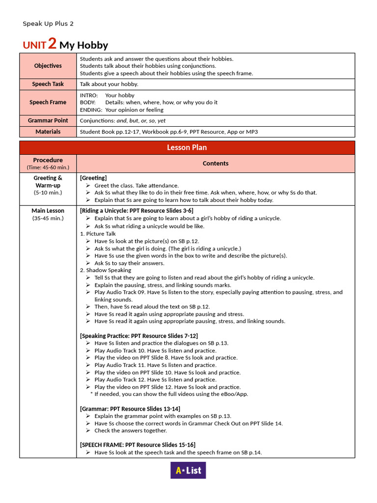 Hobbies Lesson Plan for Students | PDF | Cognitive Science | Cognition