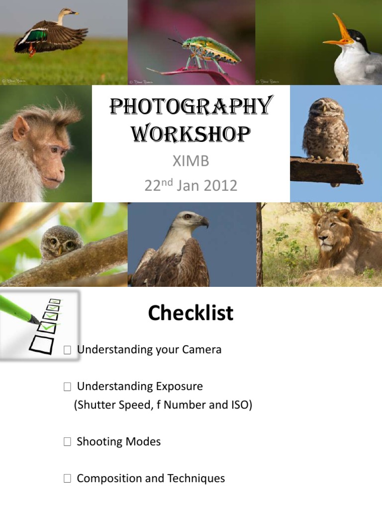 Photography Workshop: Ximb 22 Jan 2012 | PDF | Exposure (Photography ...