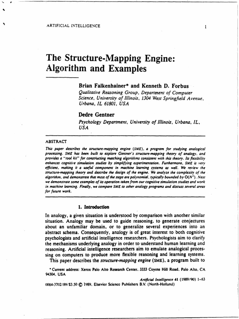 Structure-Mapping Engine for Analogies | PDF | Analogy | Logic