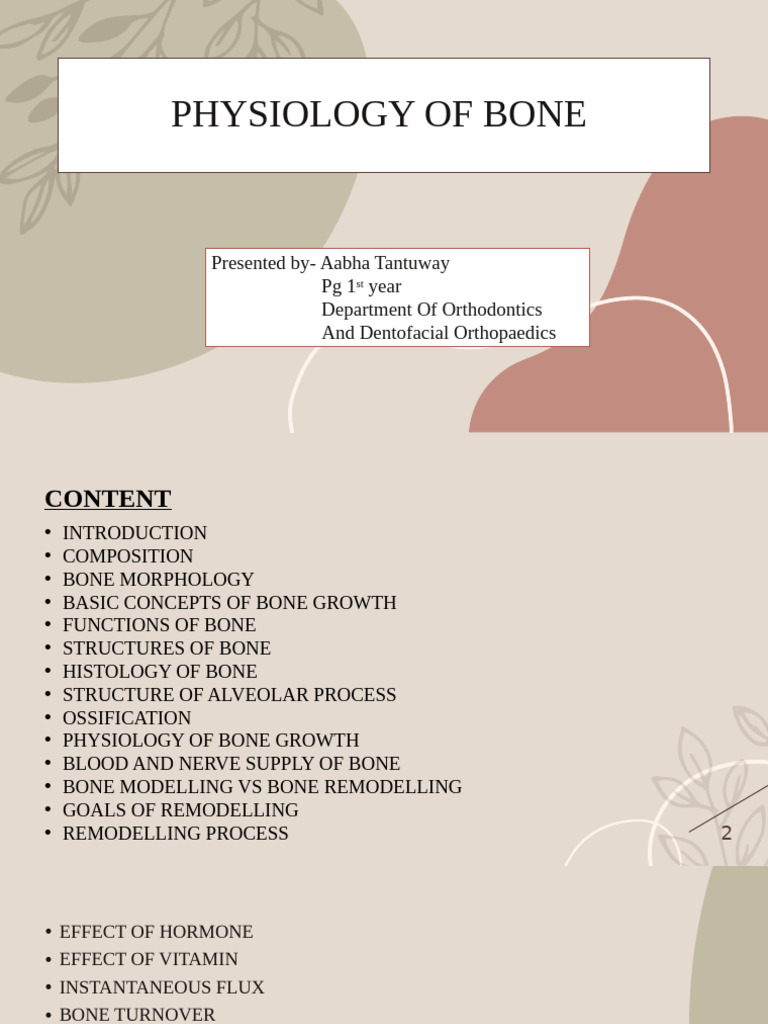 Bone Physiology and Growth Mechanisms | PDF | Bone | Osteoblast