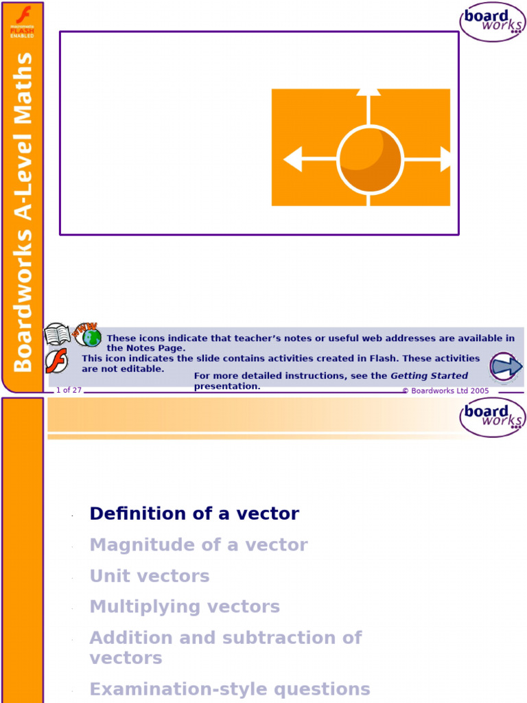 Vectors in Mechanics: AS-Level Maths | PDF | Euclidean Vector | Scalar ...