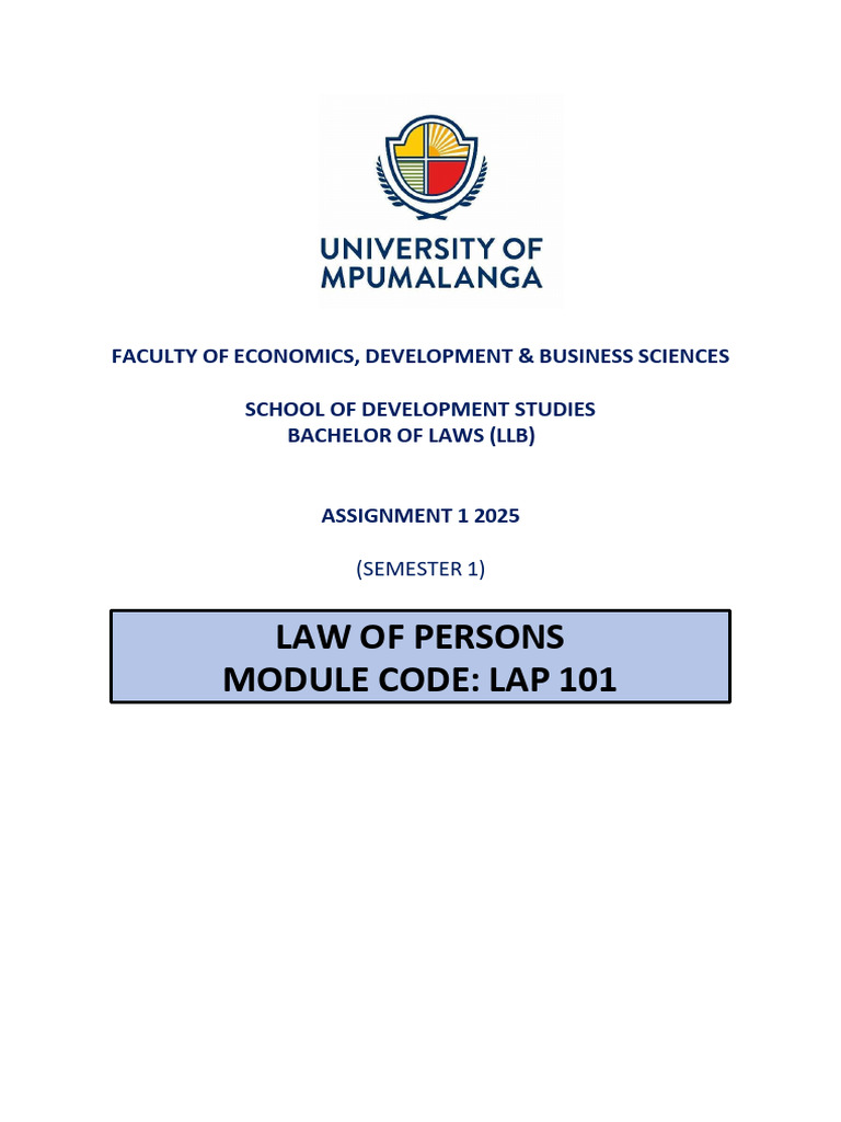 LAP Assignment O1 | PDF | Justice | Crime & Violence