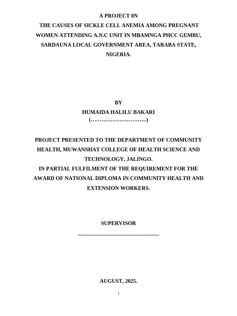 Humaida Halidu Pre-Liminary Pages | PDF | Pregnancy | Medical Specialties