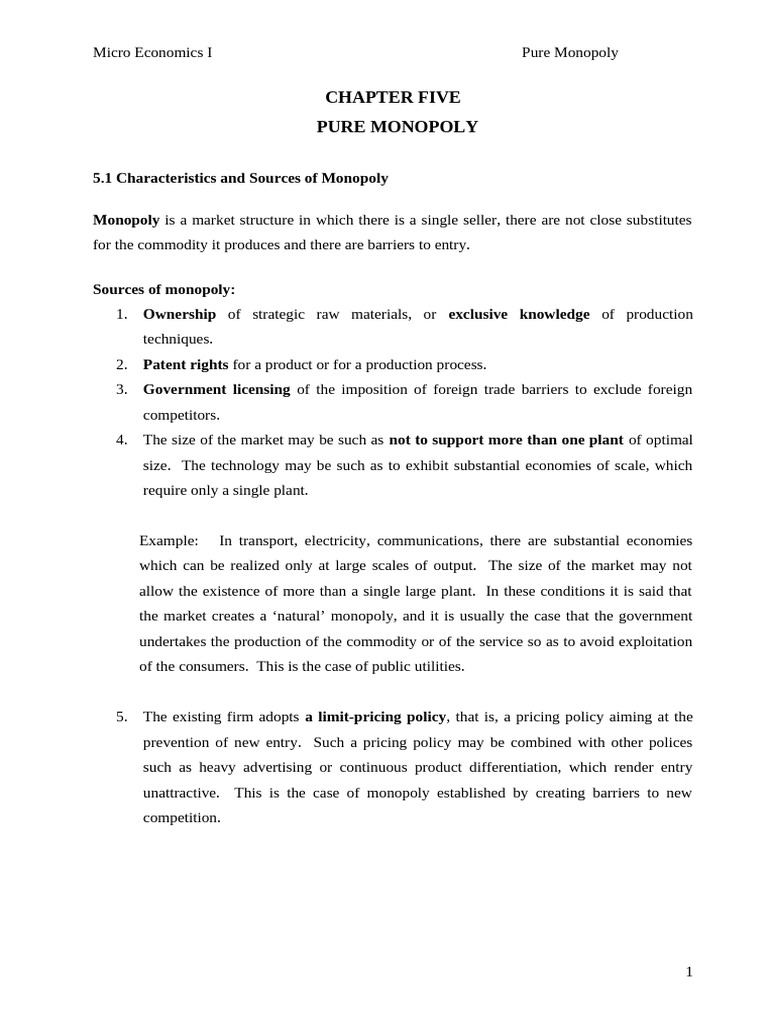 Understanding Pure Monopoly Economics | PDF | Monopoly | Profit (Economics)