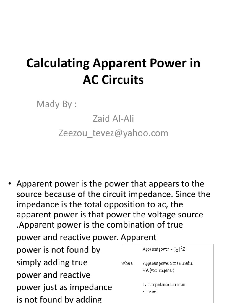 AC Circuit Power Explained | PDF | Science & Mathematics