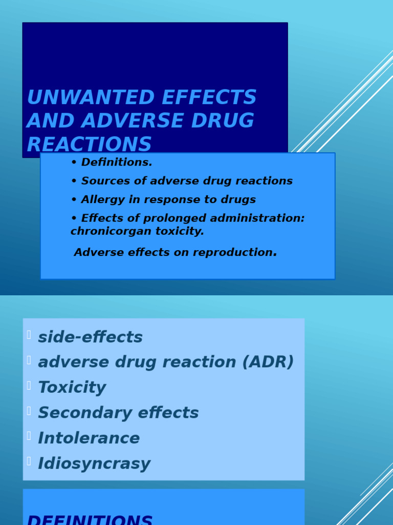 Adverse Drug Reactions Explained | PDF | Allergy | Antibody