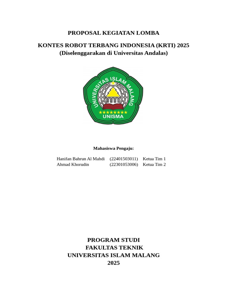 Proposal Kegiatan KRTI 2025 | PDF