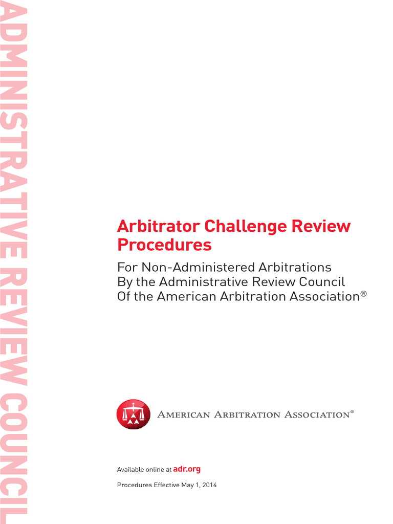 Arbitrator Challenge Review Procedures | PDF | Arbitration | Arbitral ...