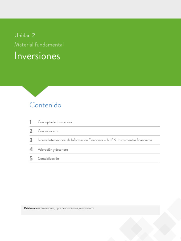 Tipos y Contabilización de Inversiones | PDF | normas internacionales ...