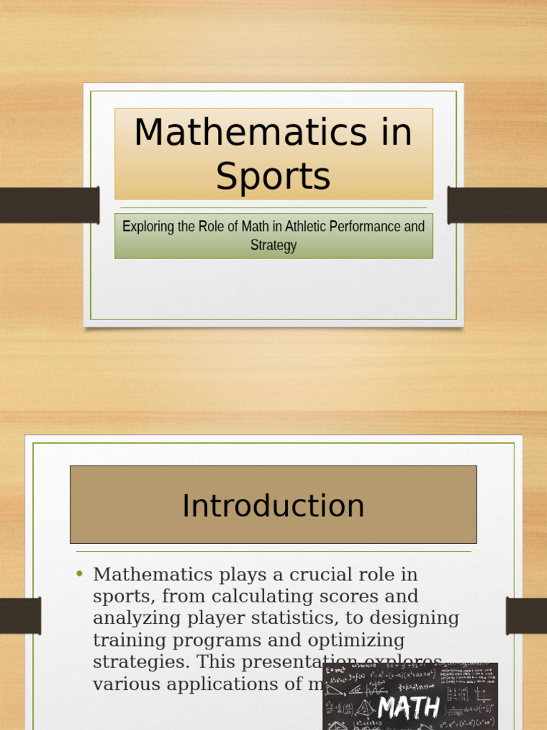 Math's Impact on Sports Performance | PDF