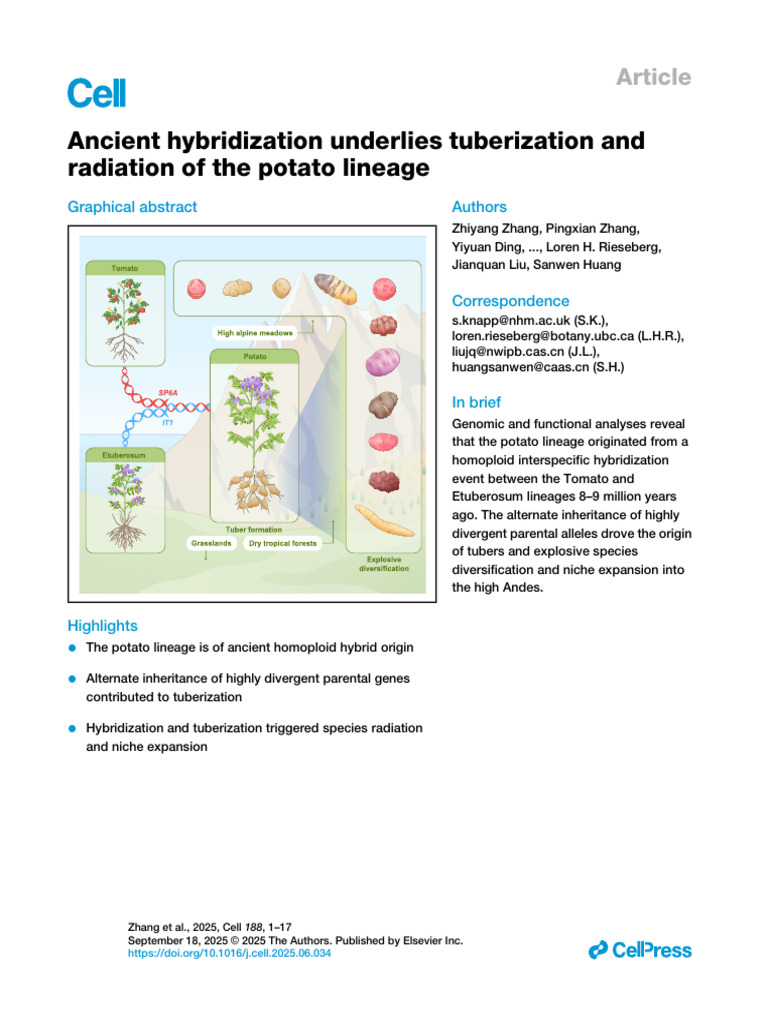 PIIS0092867425007366 | PDF | Ploidy | Phylogenetics