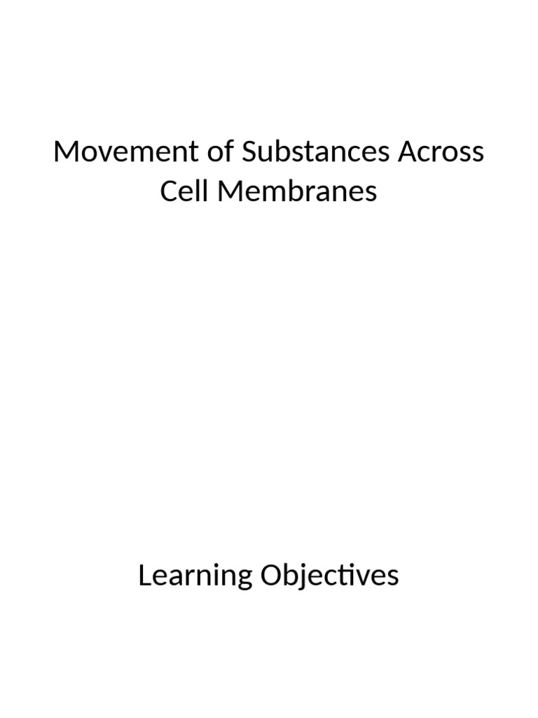 Diffusion Osmosis ActiveTransport Demo With Notes | PDF
