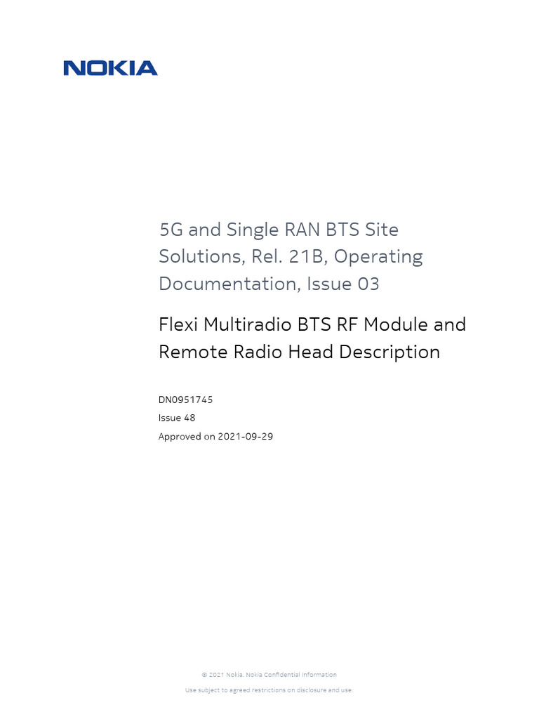5G Single RAN BTS Solutions Guide | PDF | License | Telecommunications