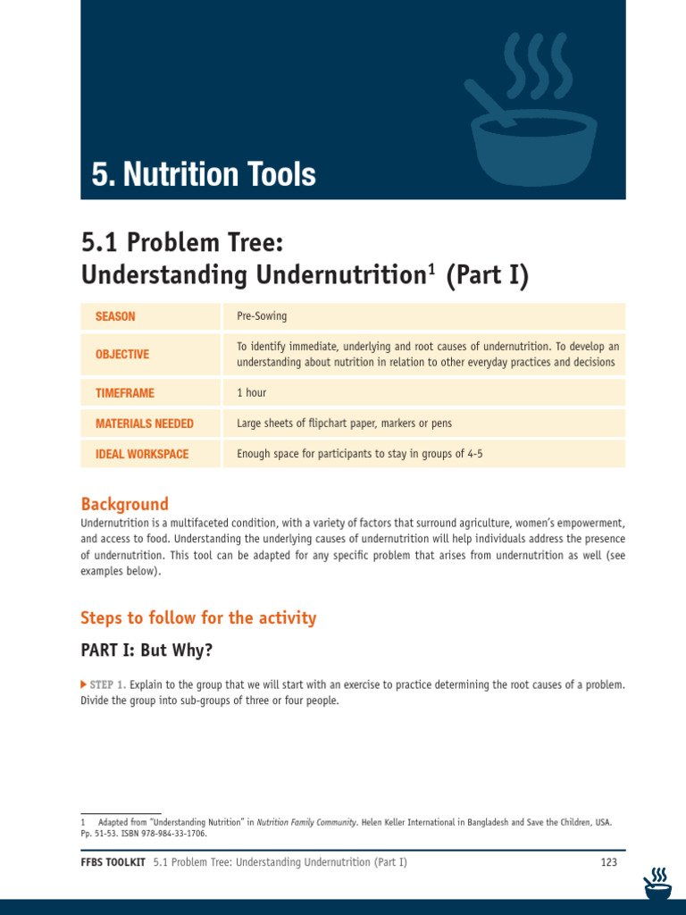 Problem Tree for Addressing Undernutrition | PDF | Malnutrition | Foods
