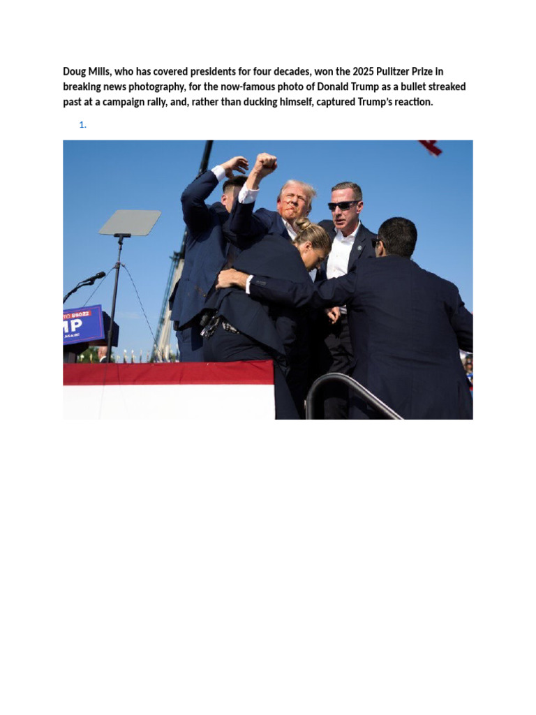 Pulitzer Prize-Winning Trump Photo | PDF