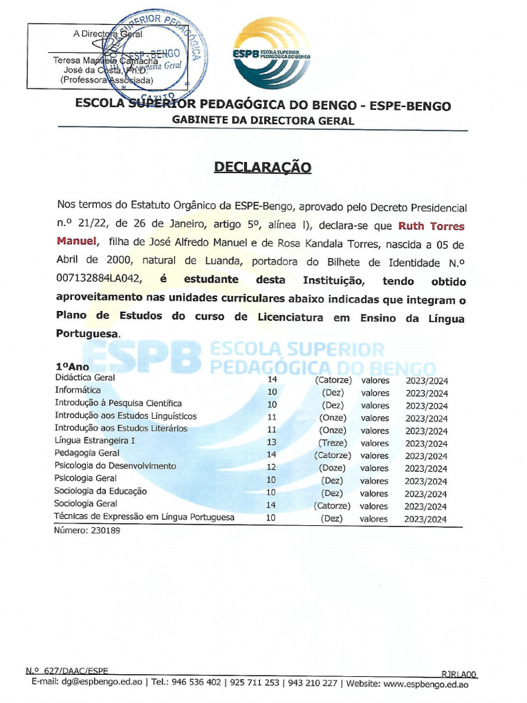 Declaração Com Notas | PDF