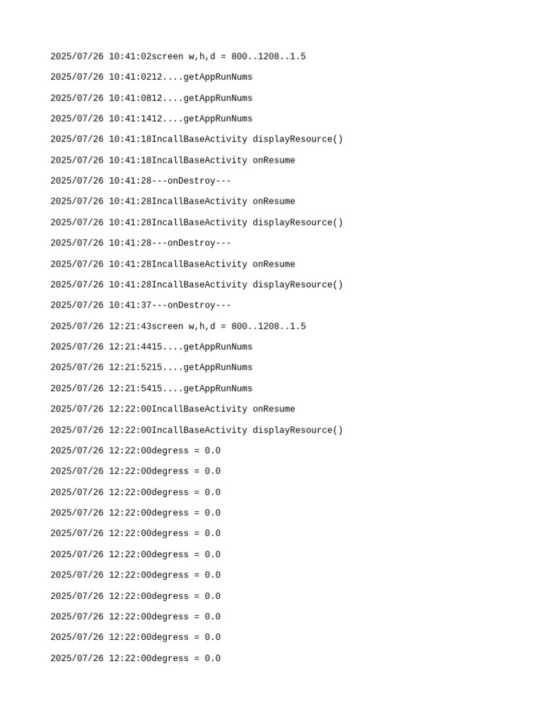 App Activity Log and Screen Data | PDF