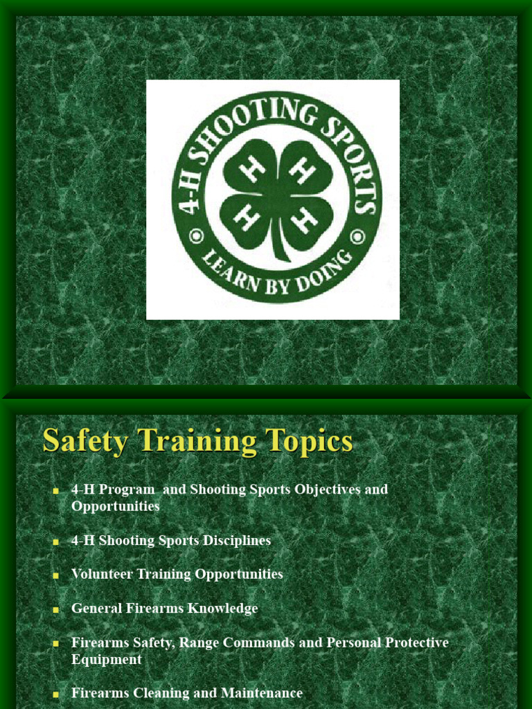 4H Shooting Sports Safety Training Washington County | PDF | Firearms ...