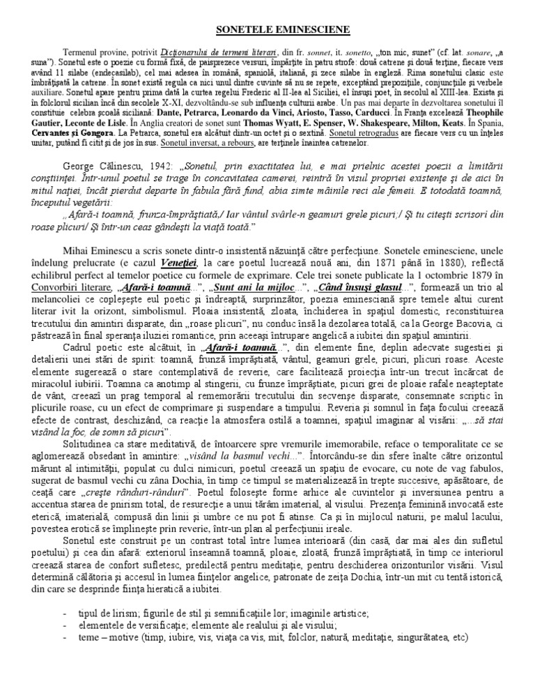 sonet-eminescu