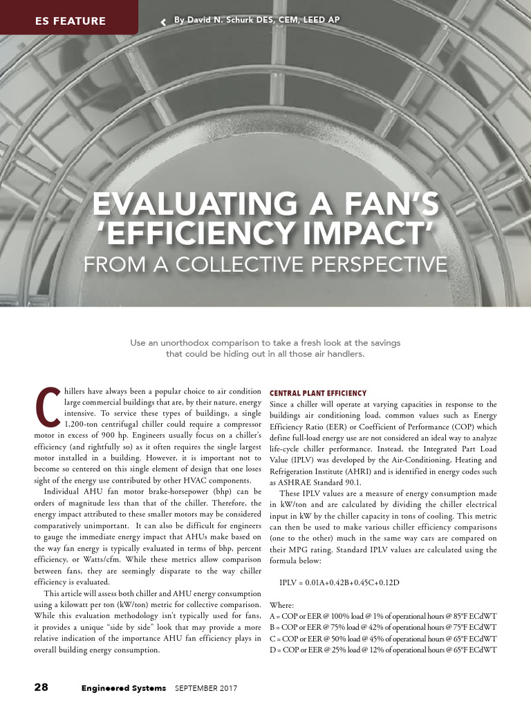 Evaluating HVAC Fan Efficiency Impact | PDF | Air Conditioning | Horsepower
