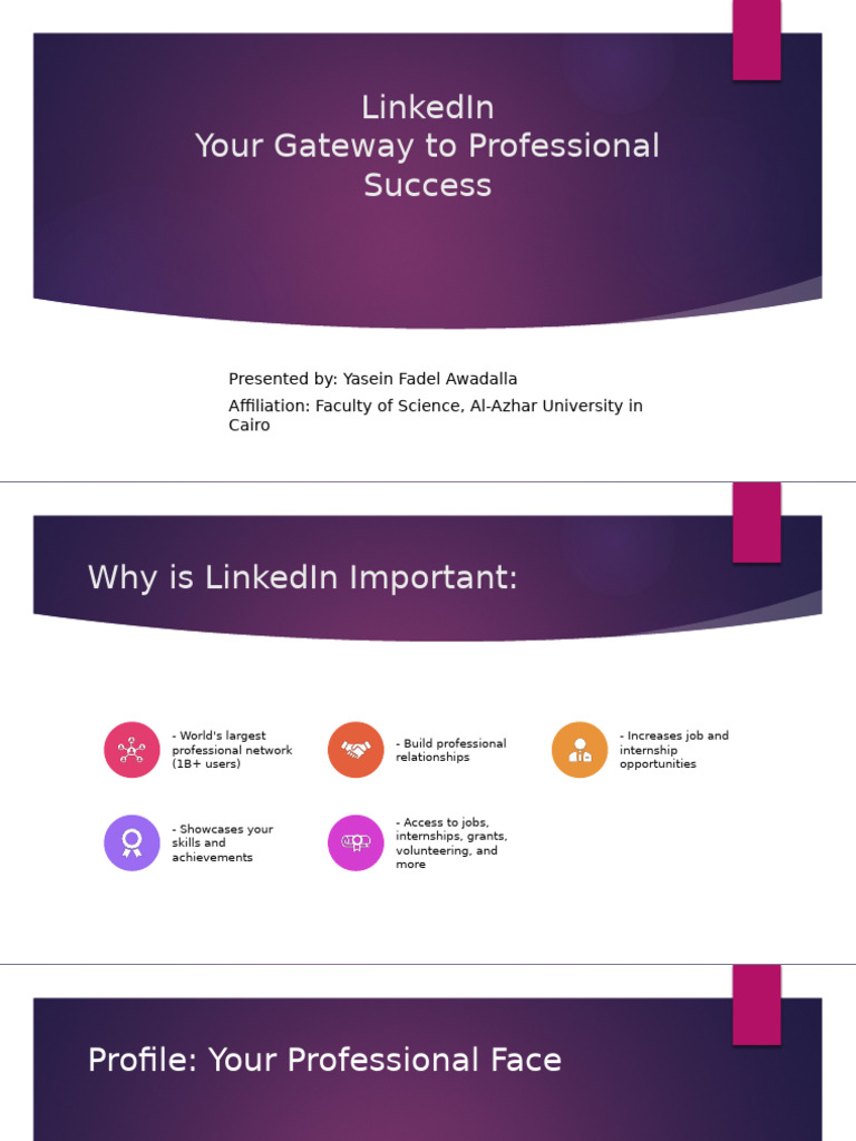 LinkedIn Session Presentation Yasein | PDF | Linked In | Human ...