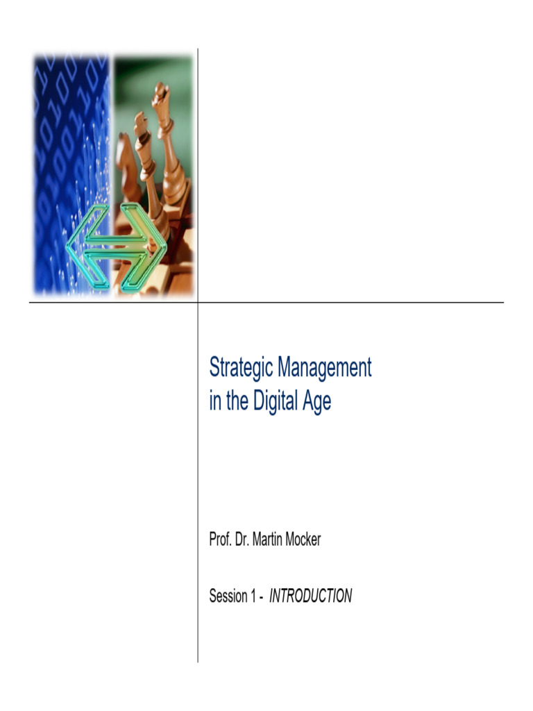 Digital Strategic Management Course Overview | PDF | Strategic ...