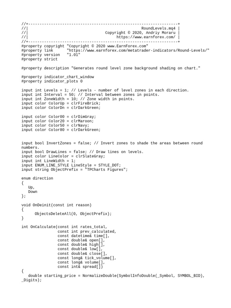 Round Levels Indicator for MT4 | PDF | Computer Programming | Software ...