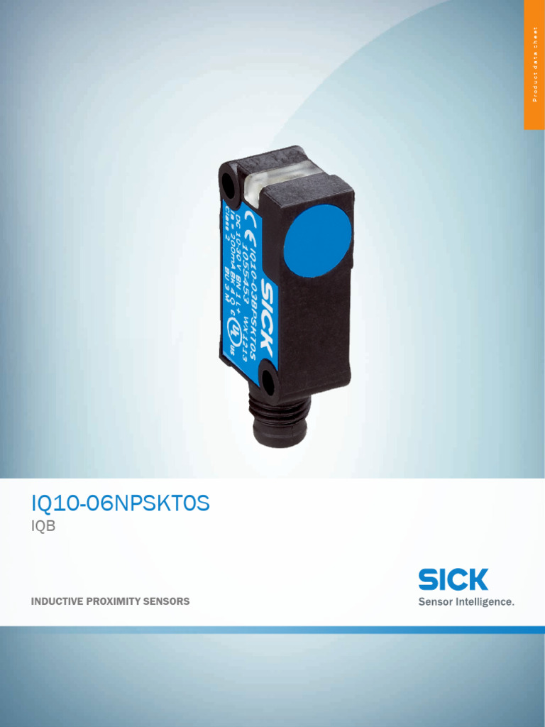 Inductive Proximity Sensor IQ10-06NPSKT0S | PDF | Direct Current ...