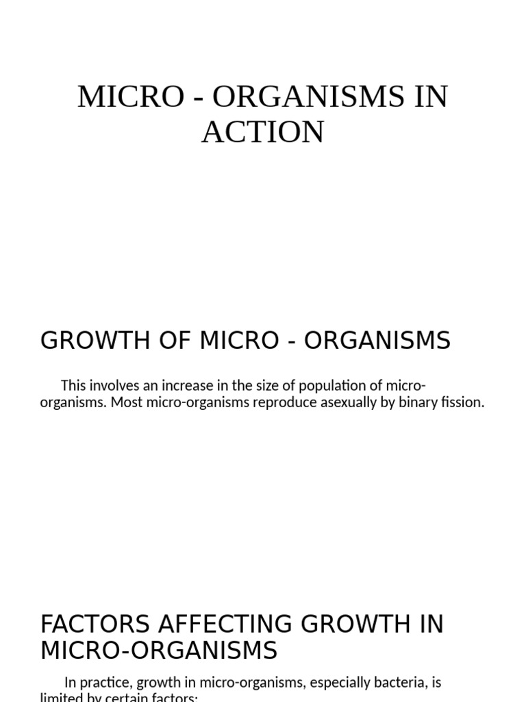 Microorganisms: Growth and Impact | PDF | Bacteria | Biology