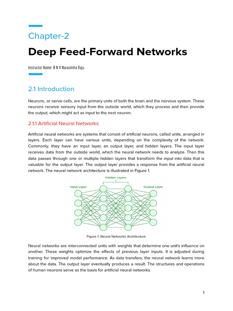 2.deep Feed Forward Networks | PDF | Neuron | Action Potential
