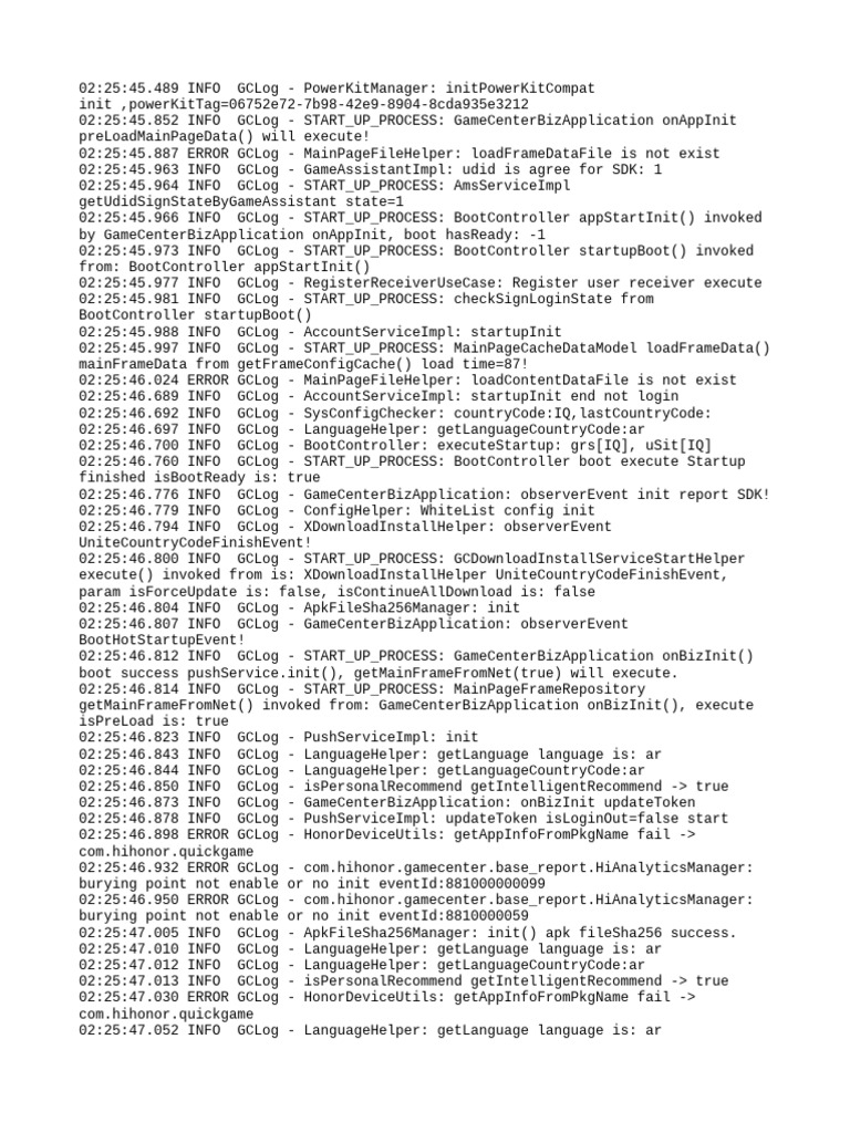 GameCenter Startup Log Analysis | PDF | Hypertext | Internet Protocols
