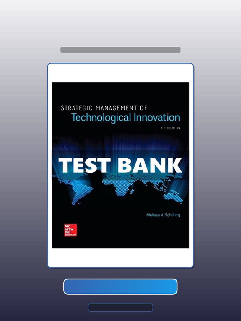 Strategic Management of Technological Innovation 5th Edition Schilling ...