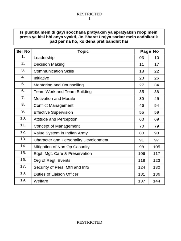 Leadership Principles in Military Training | PDF