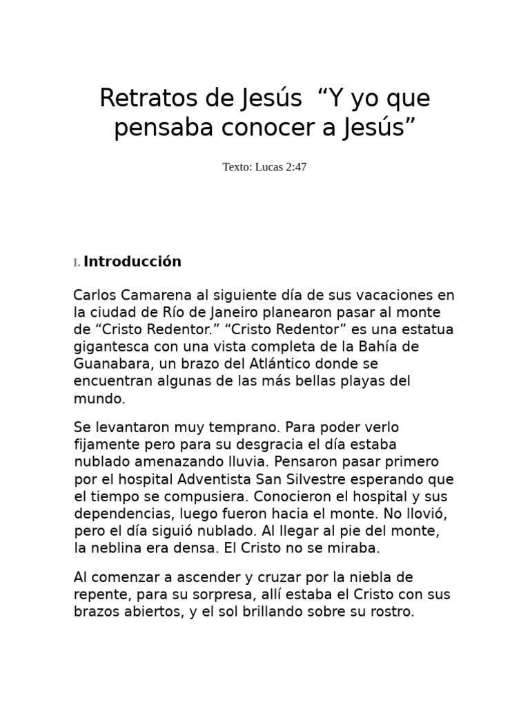 Conociendo a Jesús: Su esencia y milagros | PDF | Jesús | Cristo (título)